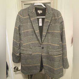 Loft Women’s Boyfriend Blazer size 12 plaid